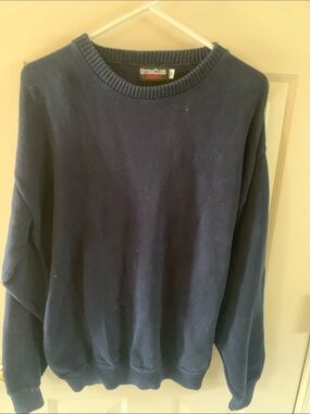 Ultraclub Men's Classic Navy Crewneck Sweater